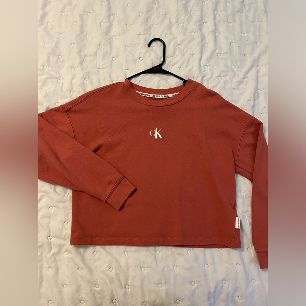 Cropped Calvin Klein Crewneck Sweatshirt